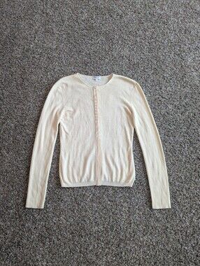 Vintage Akris Punto 100% Wool Zip Up Cardigan Sweater Size 4 Small